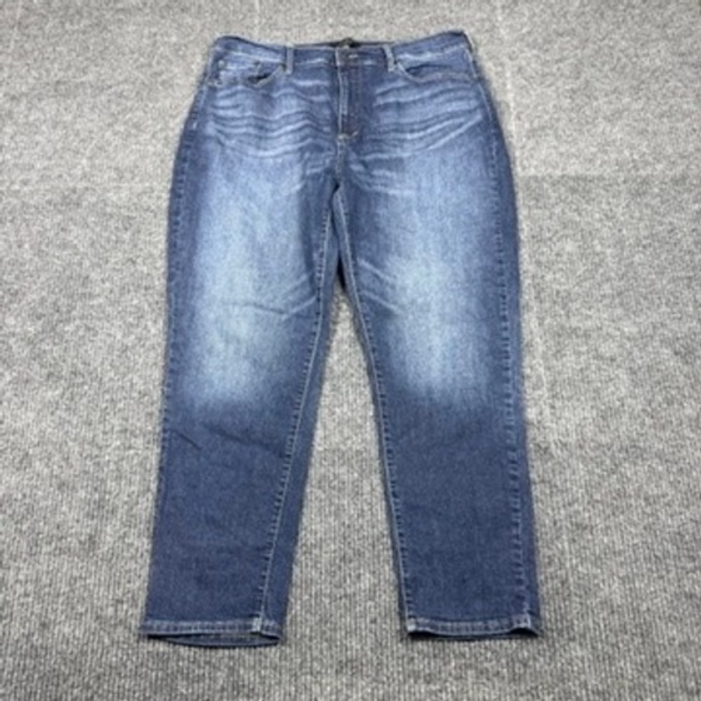 Banana Republic Curvy Girlfriend Jean Dark Wash Blue Stretch Size 16 S/536098-00